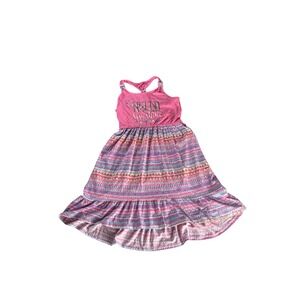 Star Ride Girls Pink Hello Sunshine Ruffle Maxi Dress‎ Girls Size L 14/16